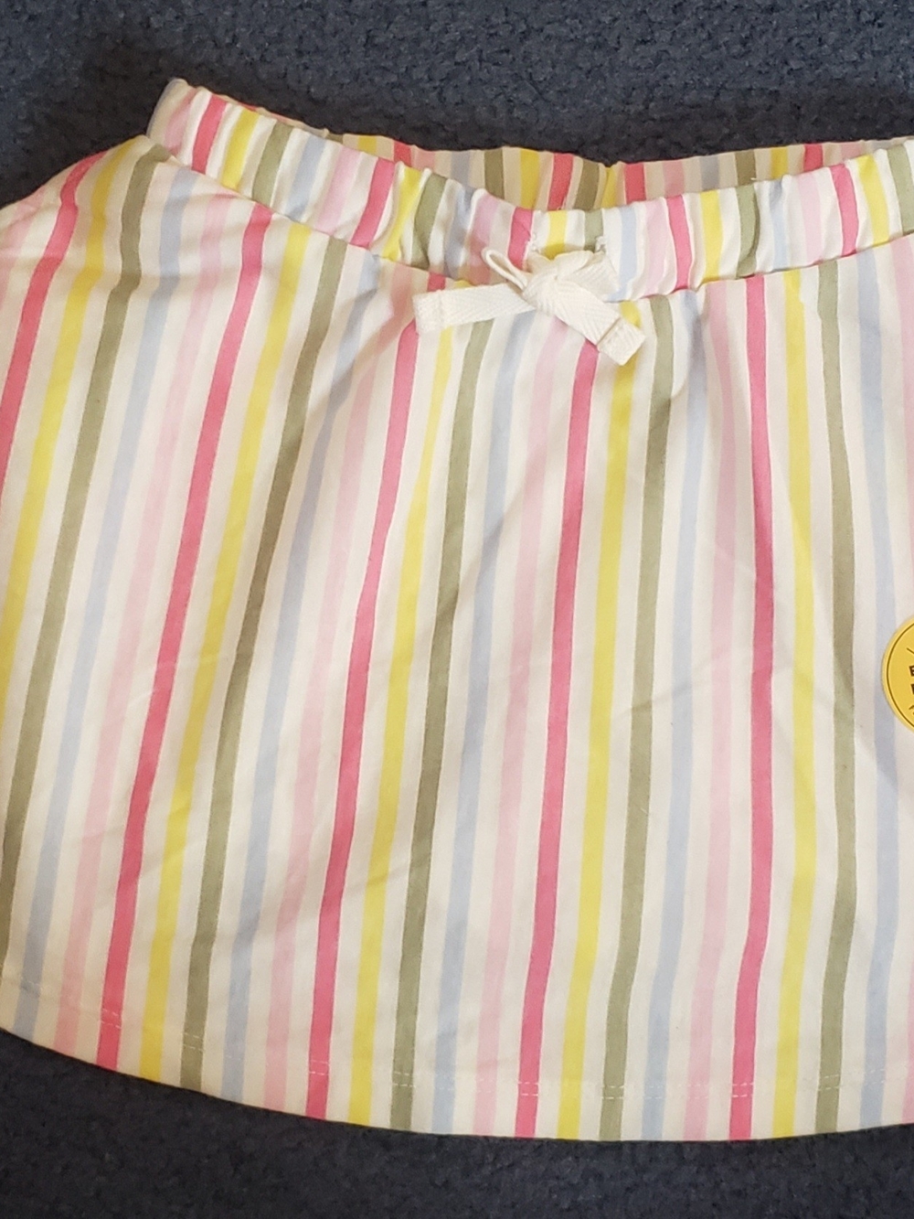 Cat & Jack Pastel Striped Skort - Pink, Yellow, Blue, Green, Cream